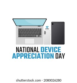 vector graphic of national device appreciation day good for national device appreciation day celebration. flat design. flyer design.flat illustration.