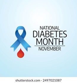 vector graphic of National Diabetes Month ideal for National Diabetes Month celebration.