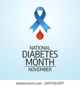 vector graphic of National Diabetes Month ideal for National Diabetes Month celebration.