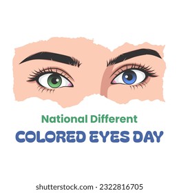 Vector Graphic of national different colored eyes day, on July 12th svg
