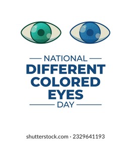 gráfico vectorial del Día Nacional de los Ojos de Diferentes Colores, bueno para la celebración del Día Nacional de los Ojos de Diferentes Colores. diseño plano. diseño de volante.ilustración plana.