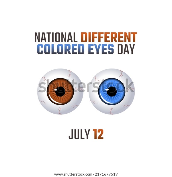 vector graphic of national\
different colored eyes day good for national different colored eyes\
day celebration. flat design. flyer design.flat\
illustration.