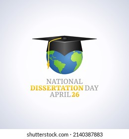 vector graphic of national dissertation day good for national dissertation day celebration. flat design. flyer design.flat illustration.