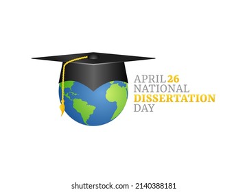 vector graphic of national dissertation day good for national dissertation day celebration. flat design. flyer design.flat illustration.