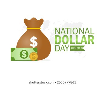 Vector graphic of National Dollar Day for National Dollar Day celebration.