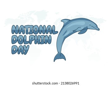 vector graphic of national dolphin day good for national dolphin day celebration. flat design. flyer design.flat illustration.