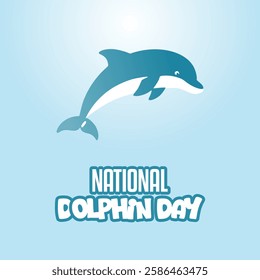 vector graphic of national dolphin day for national dolphin day celebration.