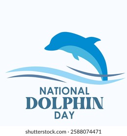 vector graphic of national dolphin day ideal for national dolphin day celebration