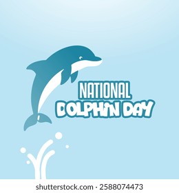 vector graphic of national dolphin day ideal for national dolphin day celebration