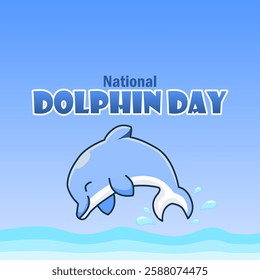 vector graphic of national dolphin day ideal for national dolphin day celebration