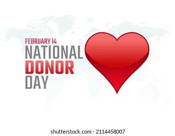 vector graphic of national donor day good for national donor day celebration. flat design. flyer design.flat illustration.	