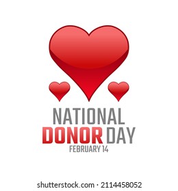vector graphic of national donor day good for national donor day celebration. flat design. flyer design.flat illustration.	