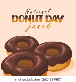vector graphic of National Donut Day ideal for National Donut Day celebration