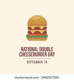 Vektorgrafik Grafik des National Double Cheeseburger Day Ideal für die National Double Cheeseburger Day Feier.