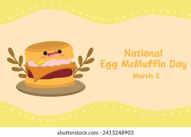 vector graphic of National Egg McMuffin Day excellent for National Egg McMuffin Day celebration.