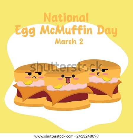vector graphic of National Egg McMuffin Day excellent for National Egg McMuffin Day celebration.