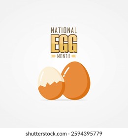 Vector graphic of National Egg Month for National Egg Month celebration.