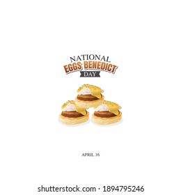 vector graphic of national eggs benedict day good for national eggs benedict day celebration. flat design. flyer design.flat illustration.