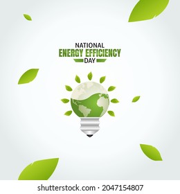 vector graphic of national energy efficiency day good for national energy efficiency day celebration. flat design. flyer design.flat illustration. - Shutterstock ID 2047154807