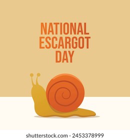 vector graphic of National Escargot Day ideal for National Escargot Day celebration.
