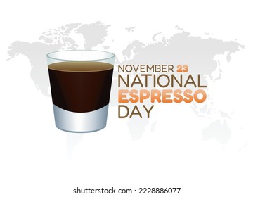 vector graphic of national espresso day good for national espresso day celebration. flat design. flyer design.flat illustration.