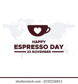 vector graphic of national espresso day good for national espresso day celebration. flat design. flyer design.flat illustration.