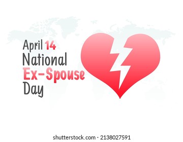 vector graphic of national ex-spouse day good for national ex-spouse day celebration. flat design. flyer design.flat illustration.