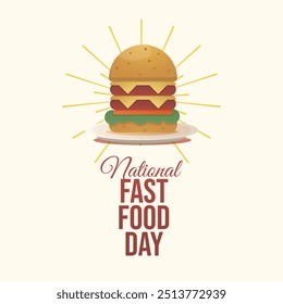 vector graphic of National Fast Food Day ideal for National Fast Food Day celebration.