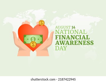 Vector Graphic Of National Financial Awareness Day Good For National Financial Awareness Day Celebration. Flat Design. Flyer Design.flat Illustration.