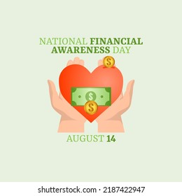 vector graphic of national financial awareness day good for national financial awareness day celebration. flat design. flyer design.flat illustration.