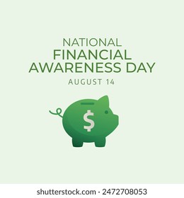 vector graphic of National Financial Awareness Day ideal for National Financial Awareness Day celebration.