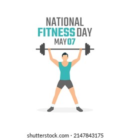 vector graphic of national fitness day good for national fitness day celebration. flat design. flyer design.flat illustration.