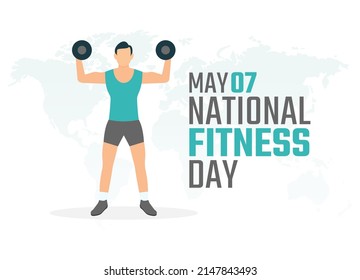 vector graphic of national fitness day good for national fitness day celebration. flat design. flyer design.flat illustration.