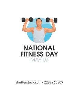 vector graphic of national fitness day good for national fitness day celebration. flat design. flyer design.flat illustration.