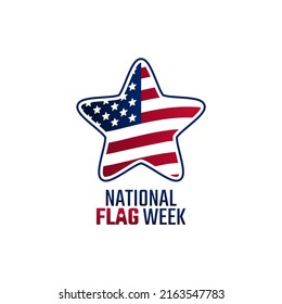 vector graphic of national flag week good for national flag week celebration. flat design. flyer design.flat illustration.
