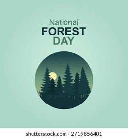 gráfico vetorial do Dia Nacional da Floresta ideal para a celebração do Dia Nacional da Floresta