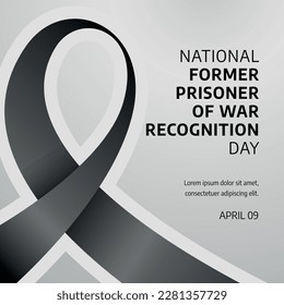 vector graphic of national former prisoner of war recognition day good for national former prisoner of war recognition day celebration. flat design. flyer design.flat illustration.