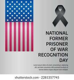 vector graphic of national former prisoner of war recognition day good for national former prisoner of war recognition day celebration. flat design. flyer design.flat illustration.