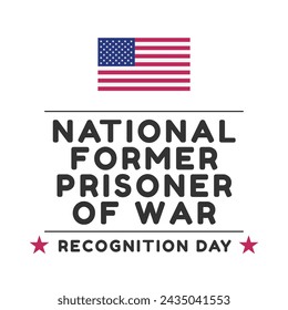 vector graphic of National Former Prisoner Of War Recognition Day celebration.