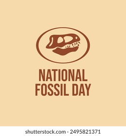 Vektorgrafik des Nationalen Fossilientages, ideal für die Feier des Nationalen Fossilientages.