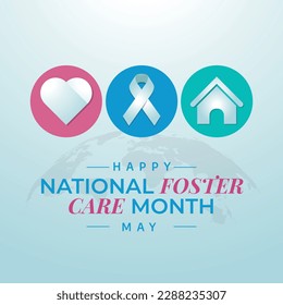 vector graphic of national foster care day good for national foster care day celebration. flat design. flyer design.flat illustration.