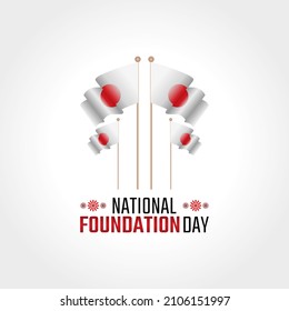 vector graphic of national foundation day good for national foundation day celebration. flat design. flyer design.flat illustration.