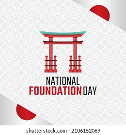vector graphic of national foundation day good for national foundation day celebration. flat design. flyer design.flat illustration.