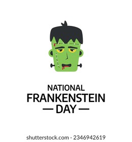 vector graphic of national Frankenstein Day good for national Frankenstein Day celebration. flat design. flyer design.flat illustration.