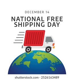 vector graphic of National Free Shipping Day ideal for National Free Shipping Day celebration.