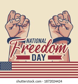 vector graphic of national freedom day good for national freedom day celebration. flat design. flyer design.flat illustration.