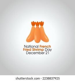 vector graphic of national french fried shrimp day good for national french fried shrimp day celebration. flat design. flyer design.flat illustration.