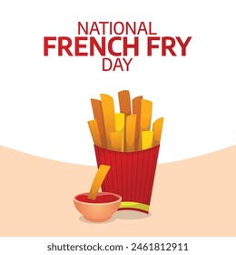 vector graphic of National French Fry Day ideal for National French Fry Day celebration.