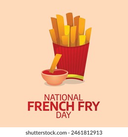 vector graphic of National French Fry Day ideal for National French Fry Day celebration.