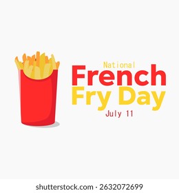 vector graphic of National French Fry Day, ideal for National French Fry Day celebration.
